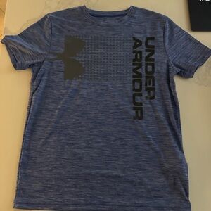 Under Armour Blue Heather Short Sleeve Graphic Tee
